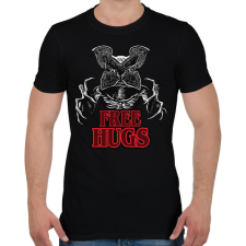 PRINTFASHION Stranger Things - Demogorgon Free Hugs - Férfi póló - Fekete férfi póló