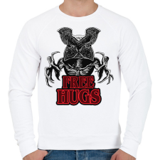 PRINTFASHION Stranger Things - Demogorgon Free Hugs - Férfi pulóver - Fehér férfi pulóver, kardigán