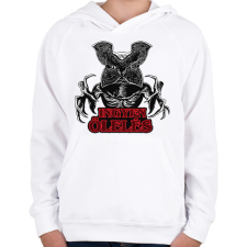 PRINTFASHION Stranger Things - Demogorgon - Ingyen Ölelés - Gyerek kapucnis pulóver - Fehér gyerek pulóver, kardigán