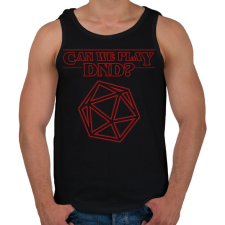 PRINTFASHION Stranger Things DnD - Férfi atléta - Fekete atléta, trikó
