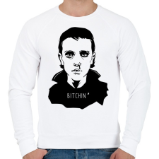 PRINTFASHION Stranger Things Eleven - Férfi pulóver - Fehér férfi pulóver, kardigán