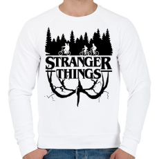 PRINTFASHION Stranger Things fekete - Férfi pulóver - Fehér
