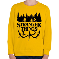 PRINTFASHION Stranger Things fekete - Gyerek pulóver - Sárga gyerek pulóver, kardigán