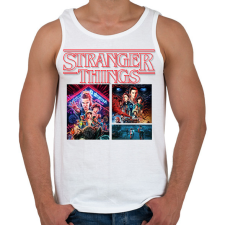 PRINTFASHION Stranger things - Férfi atléta - Fehér atléta, trikó