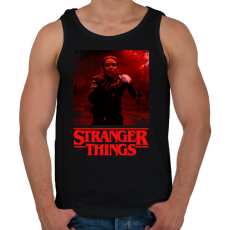 PRINTFASHION stranger things - Férfi atléta - Fekete