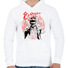 PRINTFASHION Stranger Things - Férfi kapucnis pulóver - Fehér férfi pulóver, kardigán