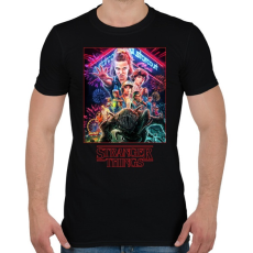 PRINTFASHION Stranger Things - Férfi póló - Fekete
