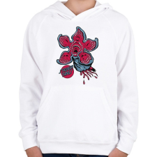 PRINTFASHION Stranger Things - Gyerek kapucnis pulóver - Fehér gyerek pulóver, kardigán