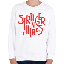 PRINTFASHION Stranger Things - Gyerek pulóver - Fehér gyerek pulóver, kardigán