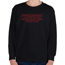 PRINTFASHION Stranger Things - Gyerek pulóver - Fekete gyerek pulóver, kardigán