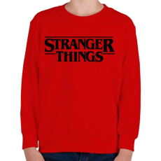 PRINTFASHION stranger things - Gyerek pulóver - Piros