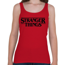 PRINTFASHION stranger things - Női atléta - Cseresznyepiros női trikó