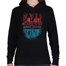 PRINTFASHION stranger things - Női kapucnis pulóver - Fekete női pulóver, kardigán
