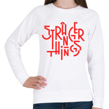 PRINTFASHION Stranger Things - Női pulóver - Fehér női pulóver, kardigán