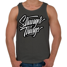 PRINTFASHION Stranger things OC - Férfi atléta - Sötétszürke