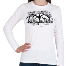 PRINTFASHION Stranger Things Shadow Monster - Női hosszú ujjú póló - Fehér női póló