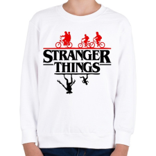 PRINTFASHION stranger things upside down 2 - Gyerek pulóver - Fehér gyerek póló