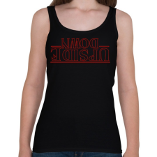 PRINTFASHION Stranger Things Upside Down - Női atléta - Fekete női trikó