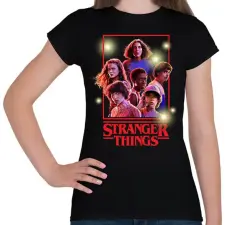 PRINTFASHION #strangerthings - Női póló - Fekete női póló