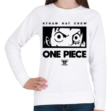 PRINTFASHION Straw hat crew - Női pulóver - Fehér