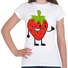 PRINTFASHION Strawberry - Női póló - Fehér női póló