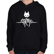 PRINTFASHION Stray - Gyerek kapucnis pulóver - Fekete gyerek pulóver, kardigán