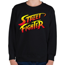 PRINTFASHION Street Fighter - Gyerek pulóver - Fekete