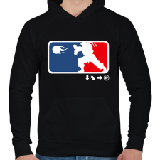 PRINTFASHION Street Fighter League - Férfi kapucnis pulóver - Fekete férfi pulóver, kardigán