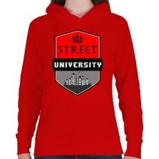 PRINTFASHION street university - Női kapucnis pulóver - Piros