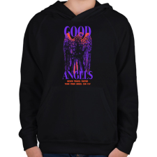 PRINTFASHION Streetwear angels - Gyerek kapucnis pulóver - Fekete gyerek pulóver, kardigán