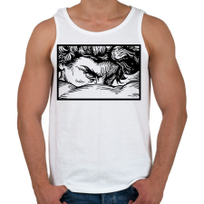 PRINTFASHION Streetwear painting - Férfi atléta - Fehér atléta, trikó