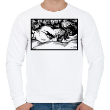 PRINTFASHION Streetwear painting - Férfi pulóver - Fehér férfi pulóver, kardigán