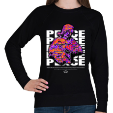 PRINTFASHION Streetwear peace - Női pulóver - Fekete