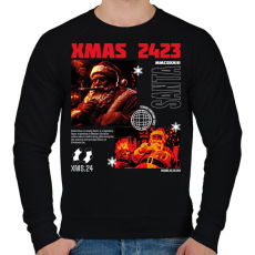 PRINTFASHION Streetwear xmas - Férfi pulóver - Fekete