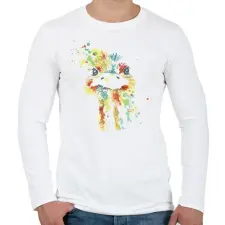 PRINTFASHION Strucc vízfesték - Férfi hosszú ujjú póló - Fehér férfi póló