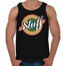 PRINTFASHION Stuff - Férfi atléta - Fekete atléta, trikó