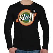 PRINTFASHION Stuff - Férfi hosszú ujjú póló - Fekete férfi póló