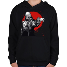 PRINTFASHION Stukkeres Gorilla - Gyerek kapucnis pulóver - Fekete gyerek pulóver, kardigán