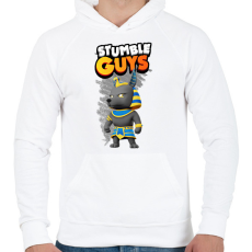 PRINTFASHION Stumble guys anubis - Férfi kapucnis pulóver - Fehér