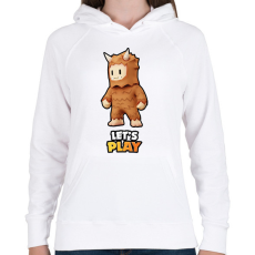 PRINTFASHION Stumble Guys - Bigfoot - Női kapucnis pulóver - Fehér