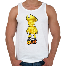 PRINTFASHION Stumble Guys - Capt. Goldhert - Férfi atléta - Fehér