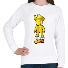 PRINTFASHION Stumble Guys - Capt. Goldhert - Női pulóver - Fehér női pulóver, kardigán