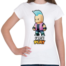 PRINTFASHION Stumble Guys - Cyberpunk - Női póló - Fehér női póló