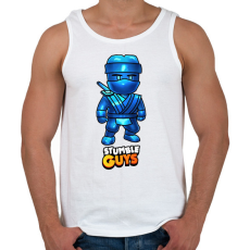 PRINTFASHION Stumble guys - Dynamitron - Férfi atléta - Fehér