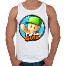 PRINTFASHION Stumble Guys - Férfi atléta - Fehér