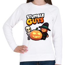 PRINTFASHION Stumble guys halloween - Női pulóver - Fehér női pulóver, kardigán
