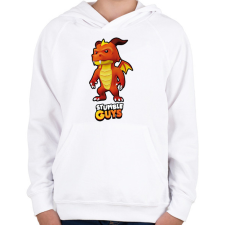 PRINTFASHION Stumble Guys - Inferno Dragon - Gyerek kapucnis pulóver - Fehér gyerek pulóver, kardigán