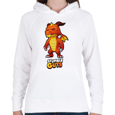 PRINTFASHION Stumble Guys - Inferno Dragon - Női kapucnis pulóver - Fehér női pulóver, kardigán
