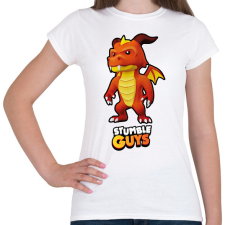 PRINTFASHION Stumble Guys - Inferno Dragon - Női póló - Fehér női póló