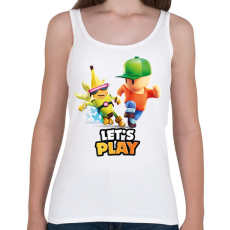 PRINTFASHION Stumble Guys - Let's play - Női atléta - Fehér